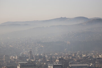 fog over the city