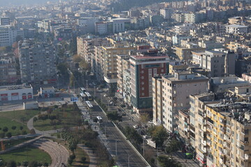 Obraz premium city aerial view