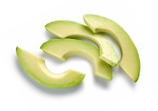 fresh raw avocado slices
