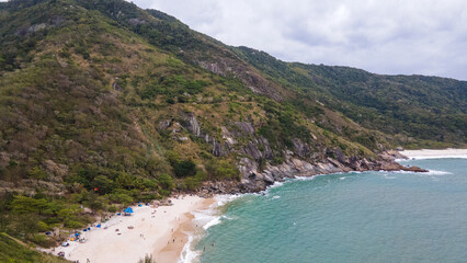 Aerial view from a beautiful beach