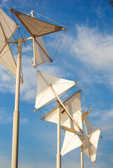 Windmill in the blue sky