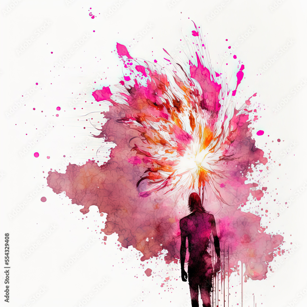 Poster abstract background with blots splashes