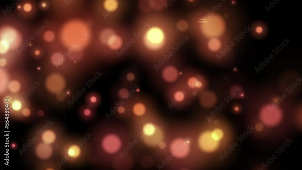 Poster gold and pink abstract bokeh background sparkling lights effect. multicolor light from led lights cl