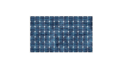 solar panels isolated on white 300 watt with structure 1 panels, 3d reneding solar panel PNG transparent background