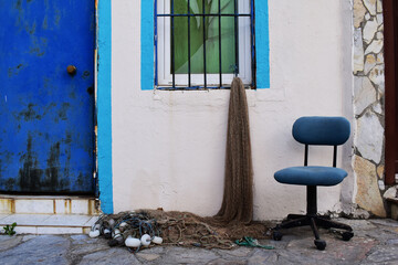 House, chair, fishing net