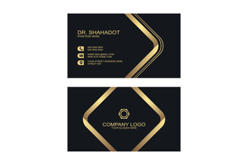Black and Gold Color Luxury Business Card