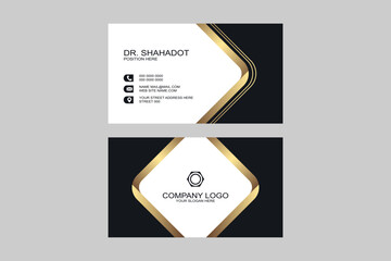Black and Gold Color Luxury Business Card