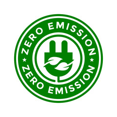 Zero emission vector badge template