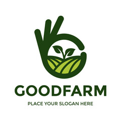 Good farm vector logo template