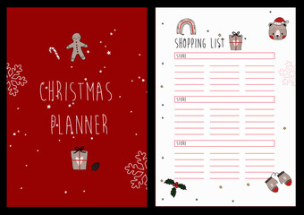 Christmas Planner with lists of ideas