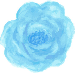 blue watercolor flower