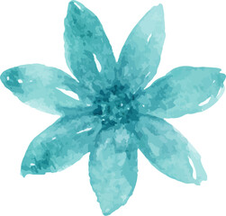 blue flower isolated on white