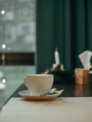 cup of coffee on the table