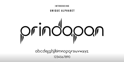 Elegant font set. Modern alphabet  Typography Fonts lowercase and number. vector illustration