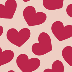 Vector hearts pattern background. Perfect for fabric, scrapbooking, wallpaper projects.