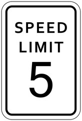 Speed limit road sign