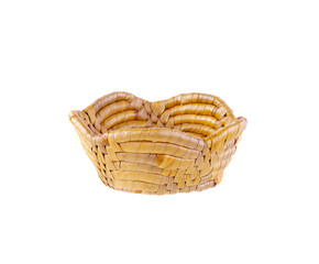 vintage weave wicker basket on  transparent  png