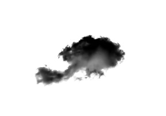 Fototapeta premium Black smoke isolated on transparent png