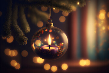 Illustration of Christmas Advent Holiday Candle Light