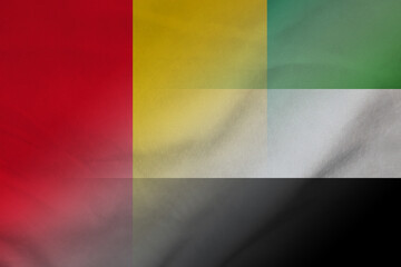 Guinea and UAE political flag transborder negotiation ARE GIN
