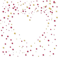 Fototapeta na wymiar congratulatory background with colored confetti in the shape of a heart . Vector illustration 