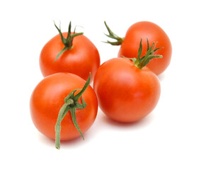 Fresh tomatoes isolated on white 