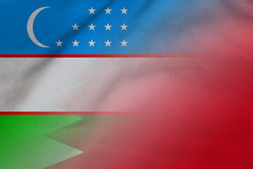 Uzbekistan and Bahrain national flag international contract BHR UZB