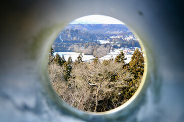 The earth in winter as seen from the clay pipe