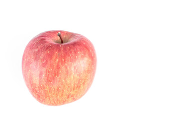 白い背景に赤いりんご
