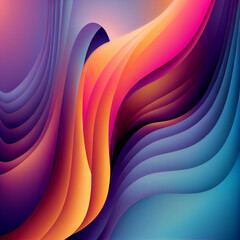 Flowing shapes with colorful gradients