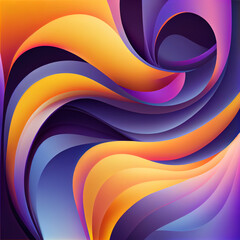 Flowing shapes with colorful gradients