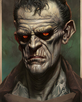 Ai Digital Illustration Detailed Zombie