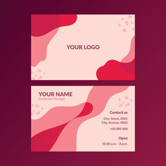 Vector abstract creative business cards set template 