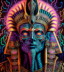 Psychedelic Egyptian God Generative AI