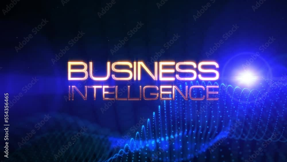 Poster business inteligence text abstract science technology hitech futuristic 3d cinematic title backgroun