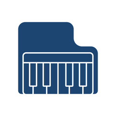Piano filled universal icon ui ux element sign.