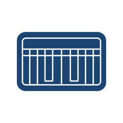 Piano filled universal icon ui ux element sign.