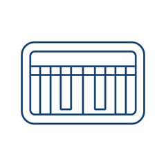 Piano line universal icon ui ux element sign.