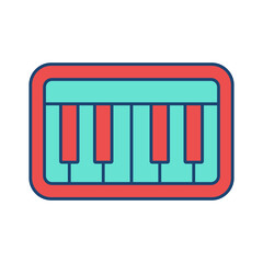 Piano line universal icon ui ux element sign.