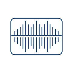 Sound wave line universal icon ui ux element sign.