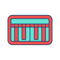 Piano line universal icon ui ux element sign.