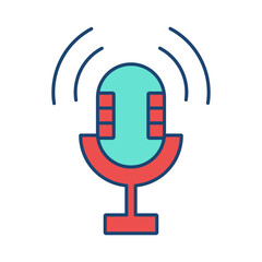 Microphone line universal icon ui ux element sign.