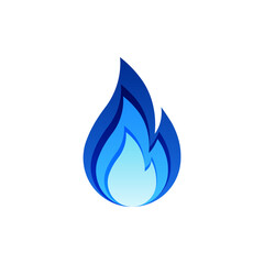 blue gas icon logo design concept isolated on white background. vector illustration.