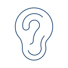 Ear line universal icon ui ux element sign.