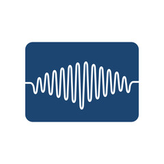 Sound wave filled universal icon ui ux element sign.