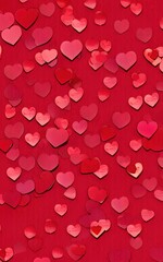 red hearts background