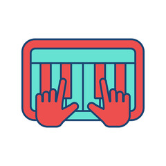 Obraz premium Piano line universal icon ui ux element sign.