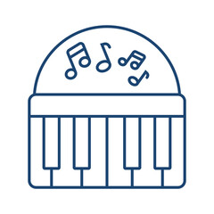 Piano line universal icon ui ux element sign.