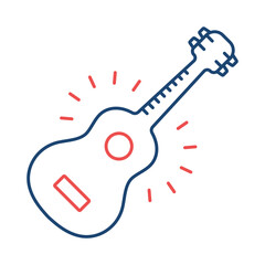 Guitar line universal icon ui ux element sign.