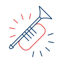 Clarinet line universal icon ui ux element sign.